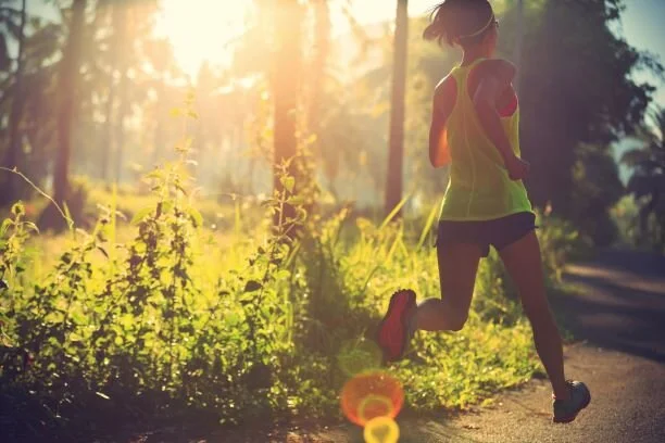 woman running pelvic floor