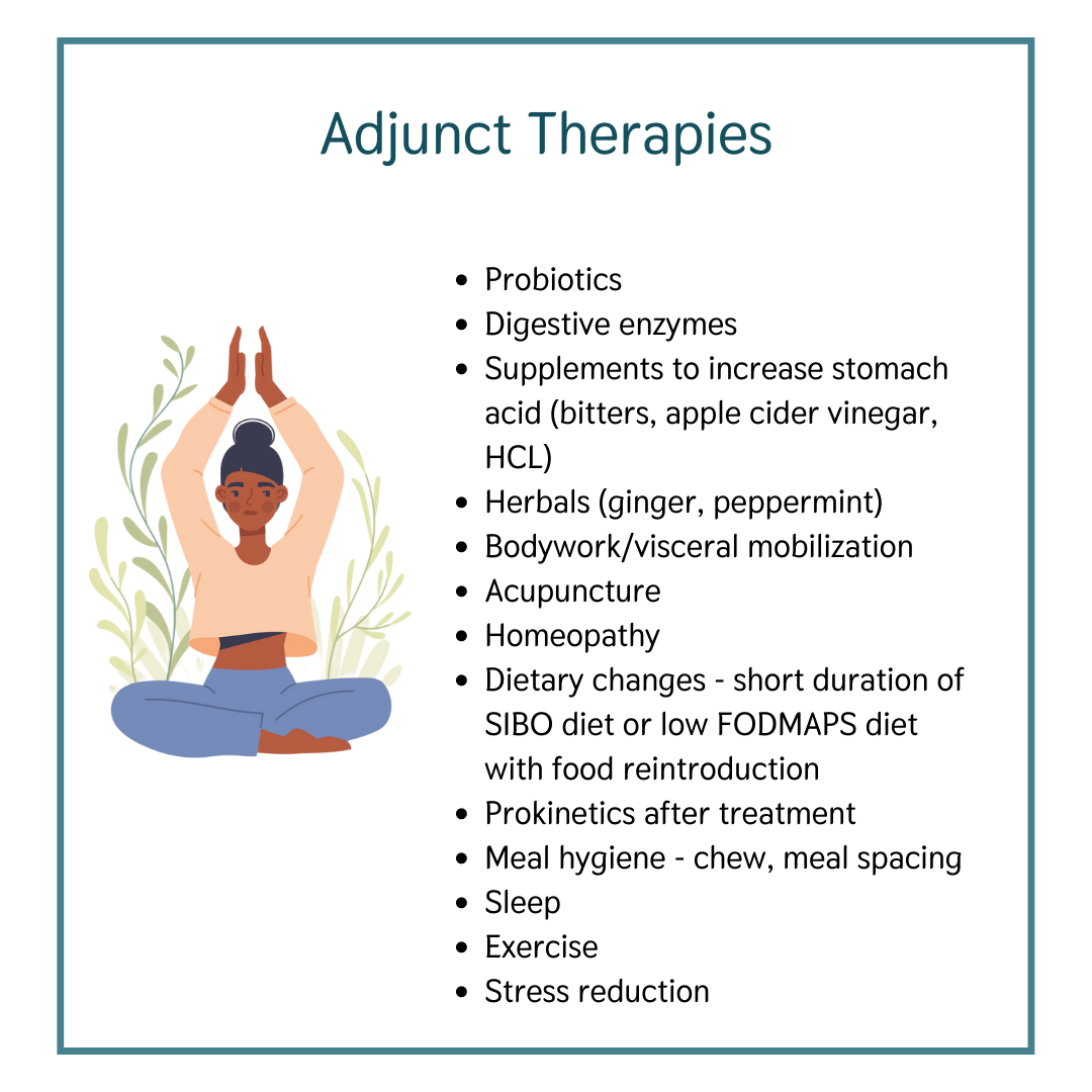 Adjunct therapies for SIBO