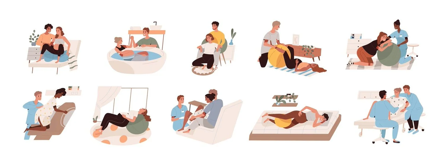 birth position options pelvic floor physical therapy
